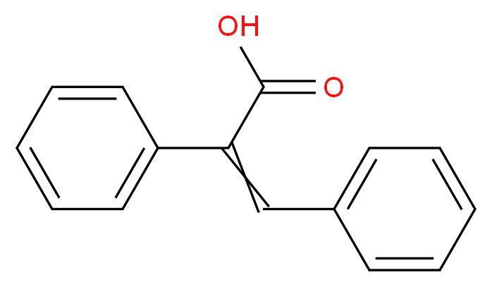2,3-diphenylprop-2-enoic acid_分子结构_CAS_91-48-5