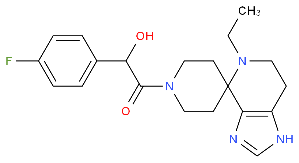 2-(5-ethyl-1,5,6,7-tetrahydro-1'H-spiro[imidazo[4,5-c]pyridine-4,4'-piperidin]-1'-yl)-1-(4-fluorophenyl)-2-oxoethanol_分子结构_CAS_)