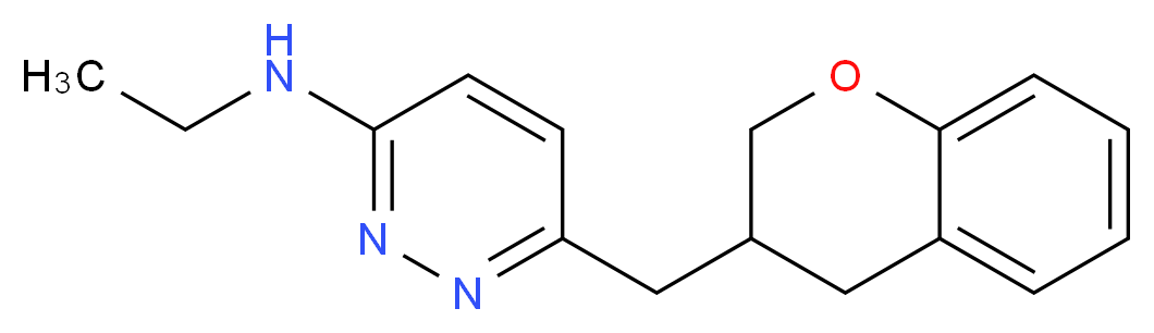 6-(3,4-dihydro-2H-chromen-3-ylmethyl)-N-ethylpyridazin-3-amine_分子结构_CAS_)