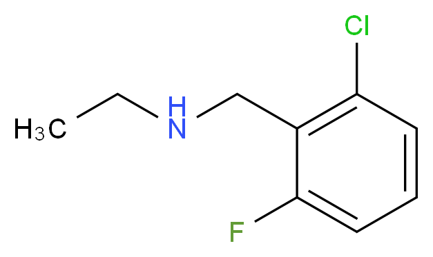 2-Chloro-N-ethyl-6-fluorobenzylamine_分子结构_CAS_62924-59-8)