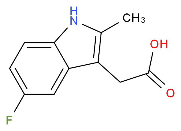 2-(5-fluoro-2-methyl-1H-indol-3-yl)acetic acid_分子结构_CAS_71987-67-2