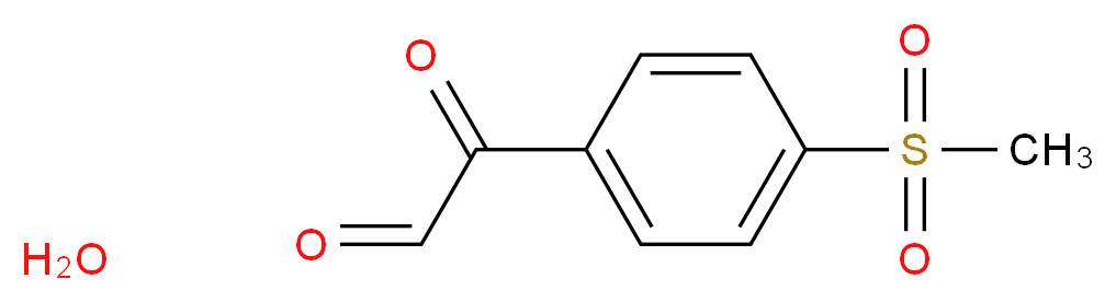 4-METHANESULFONYLPHENYLGLYOXAL HYDRATE_分子结构_CAS_1190013-02-5)