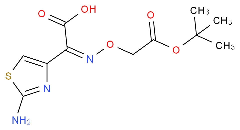 (Z)-2-(2-Aminothiazol-4-yl)-2-(tert-butoxycarbonylmethoxyimino)acetic Acid_分子结构_CAS_74440-02-1)