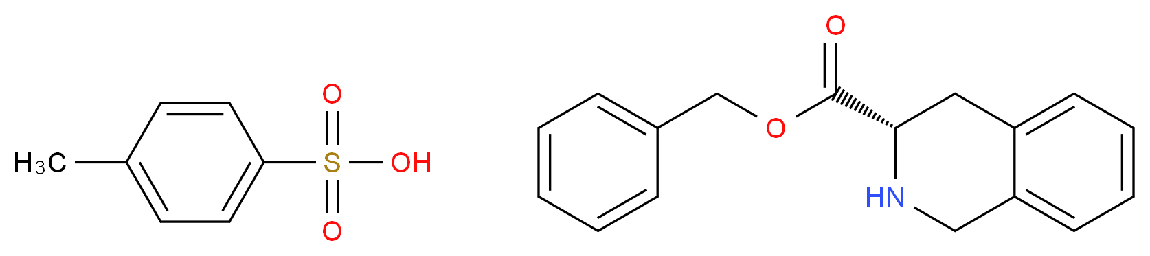 4-methylbenzene-1-sulfonic acid benzyl (3S)-1,2,3,4-tetrahydroisoquinoline-3-carboxylate_分子结构_CAS_77497-97-3