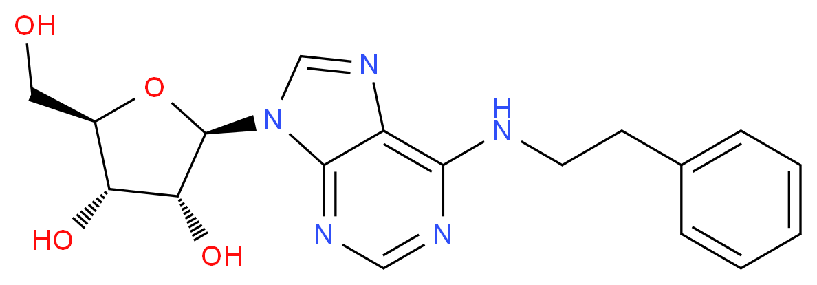 N<sup>6</sup>-(2-PHENYLETHYL)-ADENOSINE_分子结构_CAS_20125-39-7)