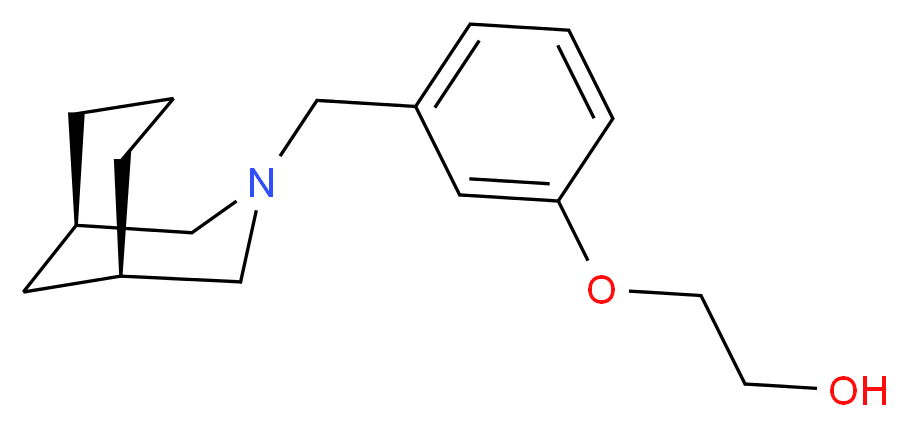 2-{3-[(1R*,5S*)-3-azabicyclo[3.3.1]non-3-ylmethyl]phenoxy}ethanol_分子结构_CAS_)