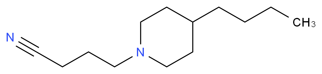 4-(4-butylpiperidin-1-yl)butanenitrile_分子结构_CAS_244291-78-9