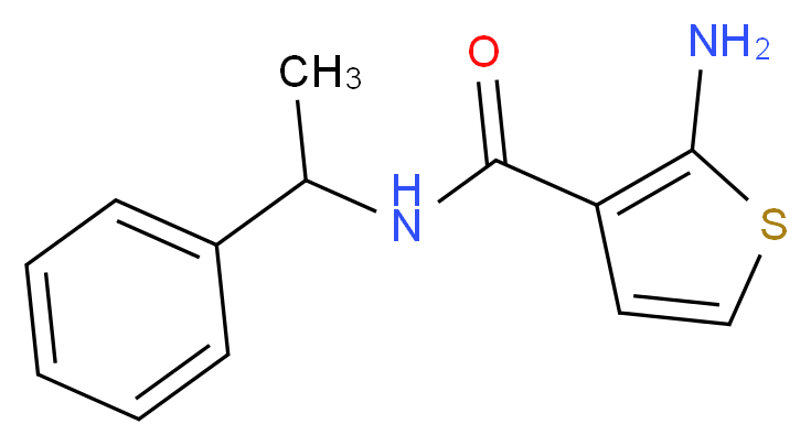 2-Amino-N-(1-phenylethyl)thiophene-3-carboxamide_分子结构_CAS_)