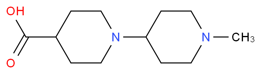 1'-Methyl-[1,4']bipiperidinyl-4-carboxylic acid_分子结构_CAS_)