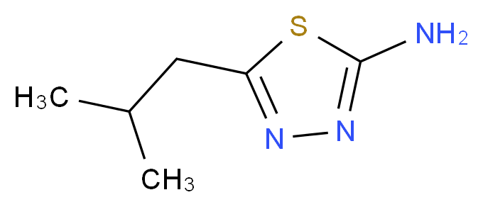 5-(2-methylpropyl)-1,3,4-thiadiazol-2-amine_分子结构_CAS_52057-89-3