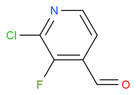 2-Chloro-3-fluoroisonicotinaldehyde_分子结构_CAS_329794-28-7)