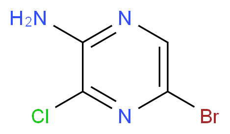 2-Amino-5-bromo-3-chloropyrazine_分子结构_CAS_21943-13-5)