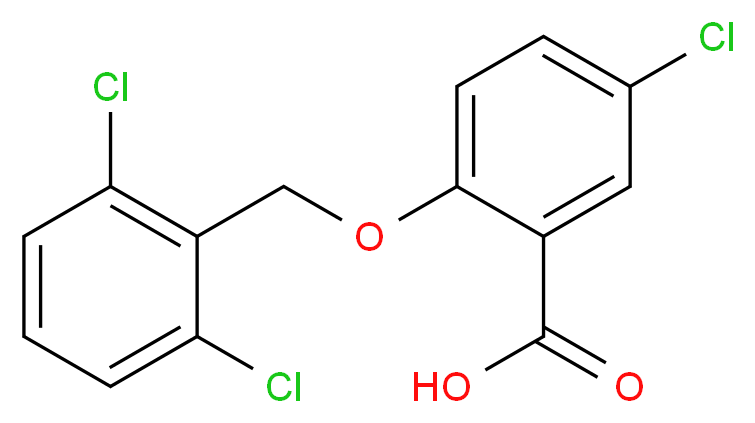5-Chloro-2-[(2,6-dichlorobenzyl)oxy]benzoic acid_分子结构_CAS_)
