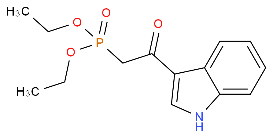 diethyl [2-(1H-indol-3-yl)-2-oxoethyl]phosphonate_分子结构_CAS_850231-86-6