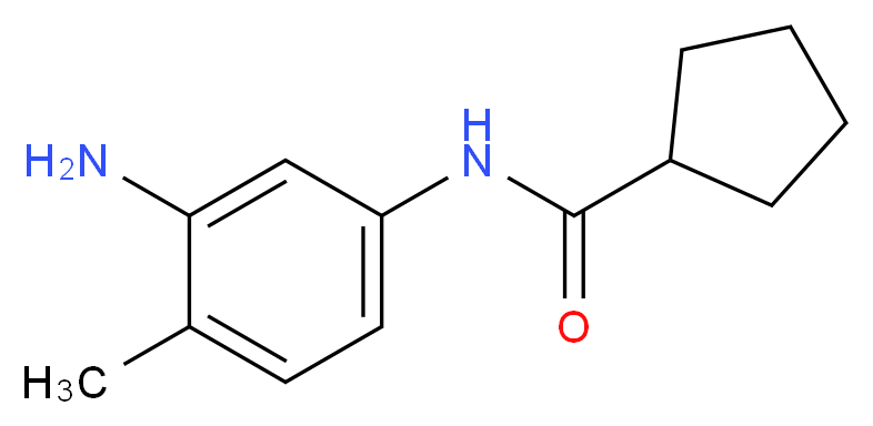 N-(3-amino-4-methylphenyl)cyclopentanecarboxamide_分子结构_CAS_946690-42-2