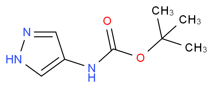 1H-Pyrazol-4-yl-carbamic acid 1,1-dimethylethyl ester_分子结构_CAS_130106-42-2)