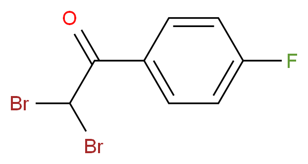 2,2-dibromo-1-(4-fluorophenyl)ethan-1-one_分子结构_CAS_7542-64-5