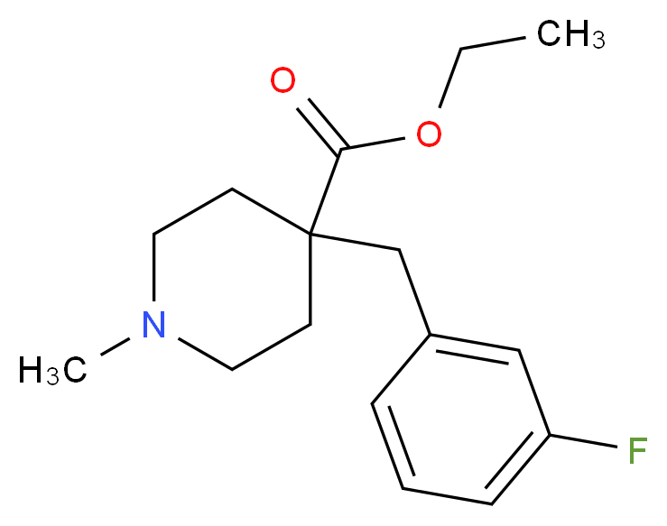 ethyl 4-(3-fluorobenzyl)-1-methyl-4-piperidinecarboxylate_分子结构_CAS_)