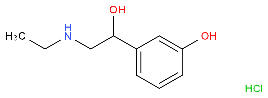 3-[2-(ethylamino)-1-hydroxyethyl]phenol hydrochloride_分子结构_CAS_534-87-2