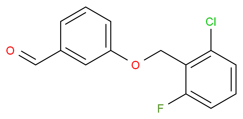 3-(2-氯-6-氟苯甲氧基)苯甲醛_分子结构_CAS_336879-99-3)