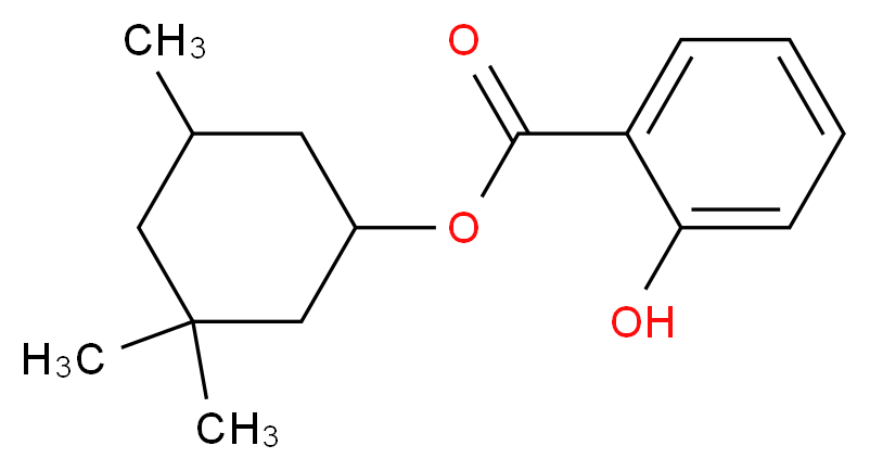 3,3,5-trimethylcyclohexyl 2-hydroxybenzoate_分子结构_CAS_118-56-9