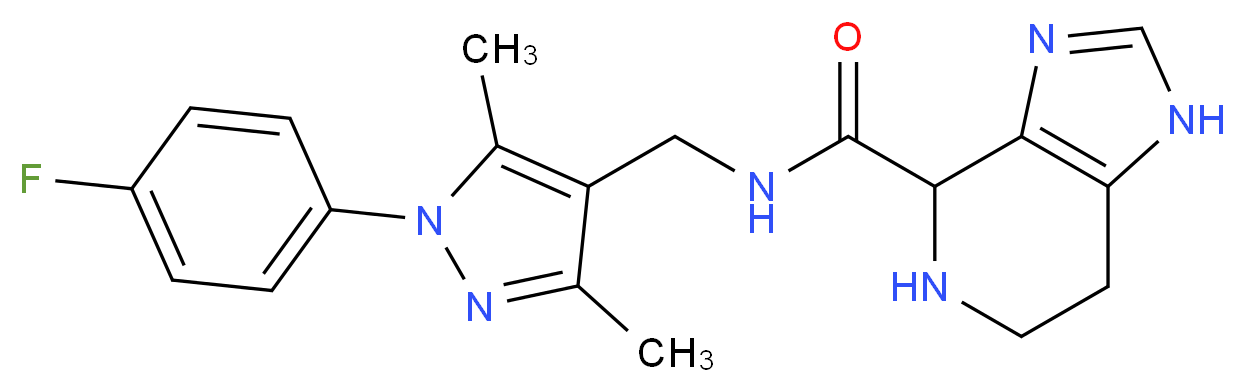 N-{[1-(4-fluorophenyl)-3,5-dimethyl-1H-pyrazol-4-yl]methyl}-4,5,6,7-tetrahydro-1H-imidazo[4,5-c]pyridine-4-carboxamide_分子结构_CAS_)