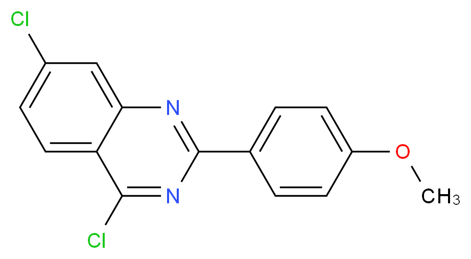 4,7-dichloro-2-(4-methoxyphenyl)quinazoline_分子结构_CAS_885277-24-7