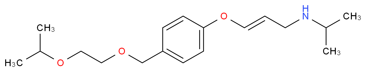 (propan-2-yl)[(2E)-3-(4-{[2-(propan-2-yloxy)ethoxy]methyl}phenoxy)prop-2-en-1-yl]amine_分子结构_CAS_1217245-60-7