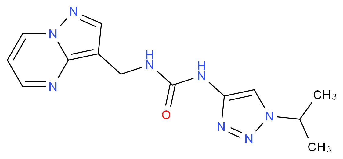 N-(1-isopropyl-1H-1,2,3-triazol-4-yl)-N'-(pyrazolo[1,5-a]pyrimidin-3-ylmethyl)urea_分子结构_CAS_)