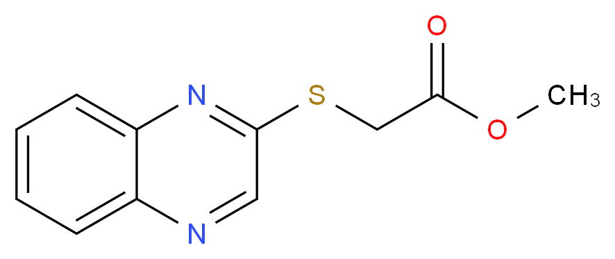 methyl 2-(quinoxalin-2-ylsulfanyl)acetate_分子结构_CAS_55338-14-2