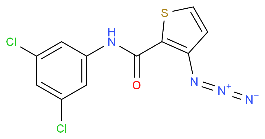 N2-(3,5-dichlorophenyl)-3-azidothiophene-2-carboxamide_分子结构_CAS_)