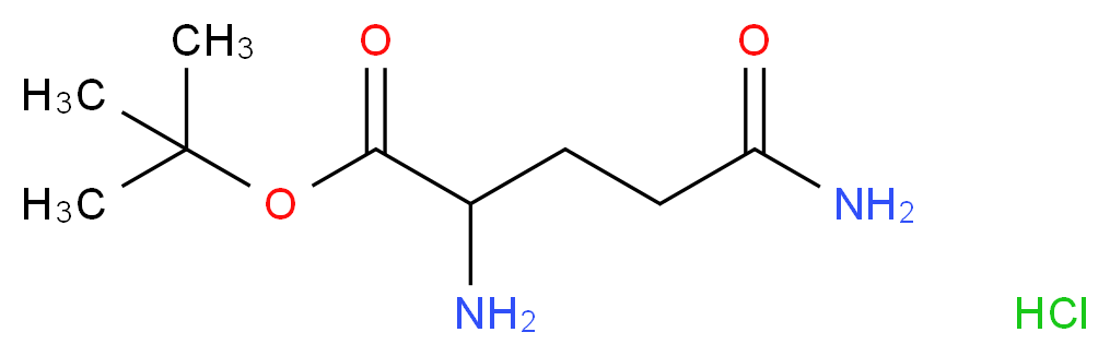 tert-butyl 2-amino-4-carbamoylbutanoate hydrochloride_分子结构_CAS_39741-62-3