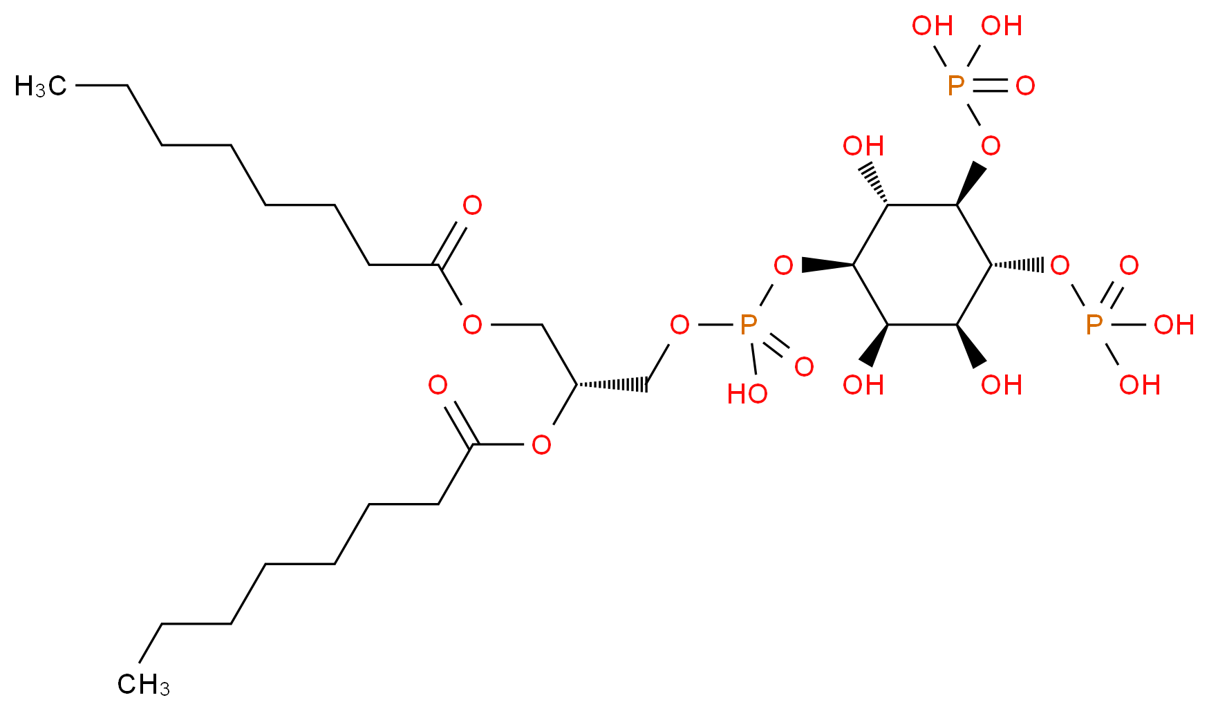 L-α-Phosphatidyl-D-myo-inositol 4,5-diphosphate, dioctanoyl_分子结构_CAS_)