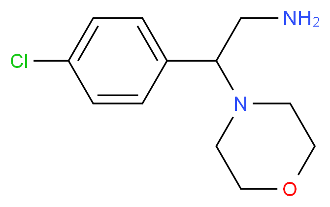2-(4-chlorophenyl)-2-(morpholin-4-yl)ethan-1-amine_分子结构_CAS_866782-00-5