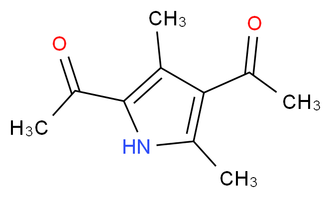 1-(4-acetyl-3,5-dimethyl-1H-pyrrol-2-yl)ethan-1-one_分子结构_CAS_1500-92-1