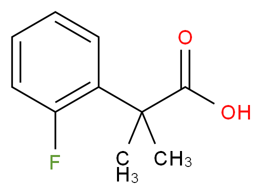 2-(2-fluorophenyl)-2-methylpropanoic acid_分子结构_CAS_)