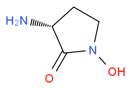 (3R)-3-amino-1-hydroxypyrrolidin-2-one_分子结构_CAS_123931-04-4