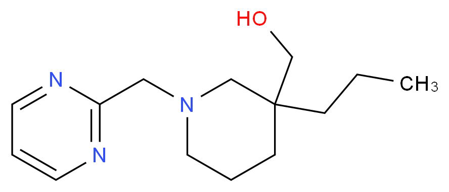 [3-propyl-1-(pyrimidin-2-ylmethyl)piperidin-3-yl]methanol_分子结构_CAS_)