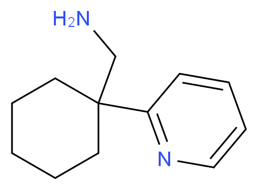 [1-(pyridin-2-yl)cyclohexyl]methanamine_分子结构_CAS_204067-08-3