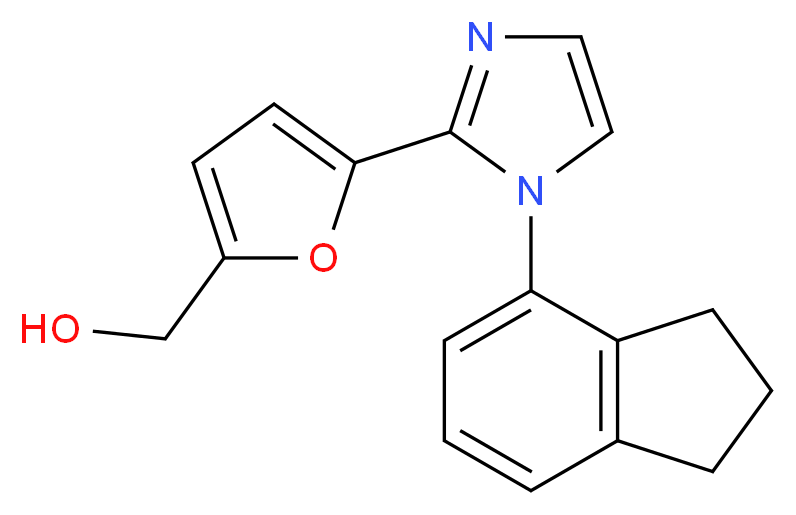 {5-[1-(2,3-dihydro-1H-inden-4-yl)-1H-imidazol-2-yl]-2-furyl}methanol_分子结构_CAS_)
