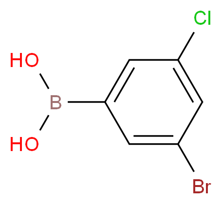 3-Bromo-5-chlorophenylboronic acid_分子结构_CAS_1186403-17-7)