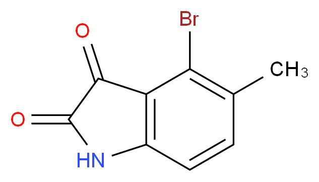 4-bromo-5-methyl-2,3-dihydro-1H-indole-2,3-dione_分子结构_CAS_147149-84-6