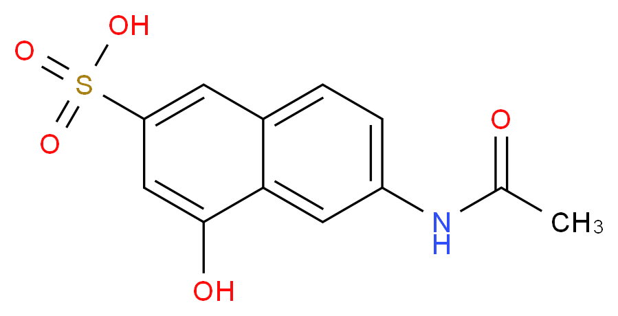 6-acetamido-4-hydroxynaphthalene-2-sulfonic acid_分子结构_CAS_6361-41-7