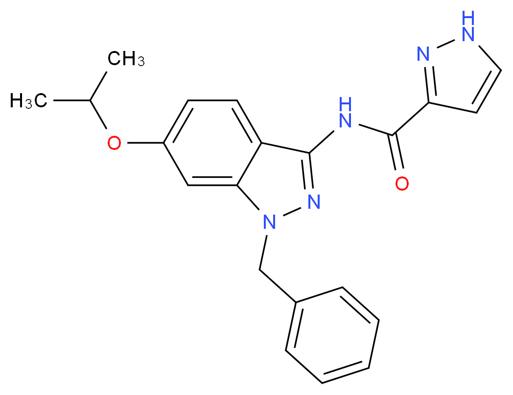 N-(1-benzyl-6-isopropoxy-1H-indazol-3-yl)-1H-pyrazole-3-carboxamide_分子结构_CAS_)
