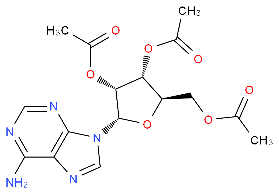 2,3,5-Tri-O-acetyl α-Adenosine_分子结构_CAS_953089-09-3)