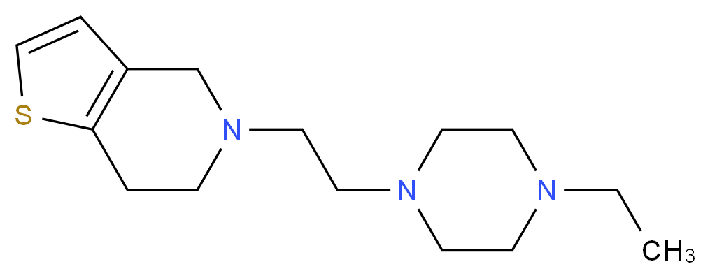 5-[2-(4-ethyl-1-piperazinyl)ethyl]-4,5,6,7-tetrahydrothieno[3,2-c]pyridine_分子结构_CAS_)