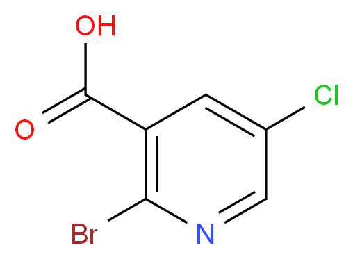 2-Bromo-5-chloronicotinic acid_分子结构_CAS_65550-79-0)