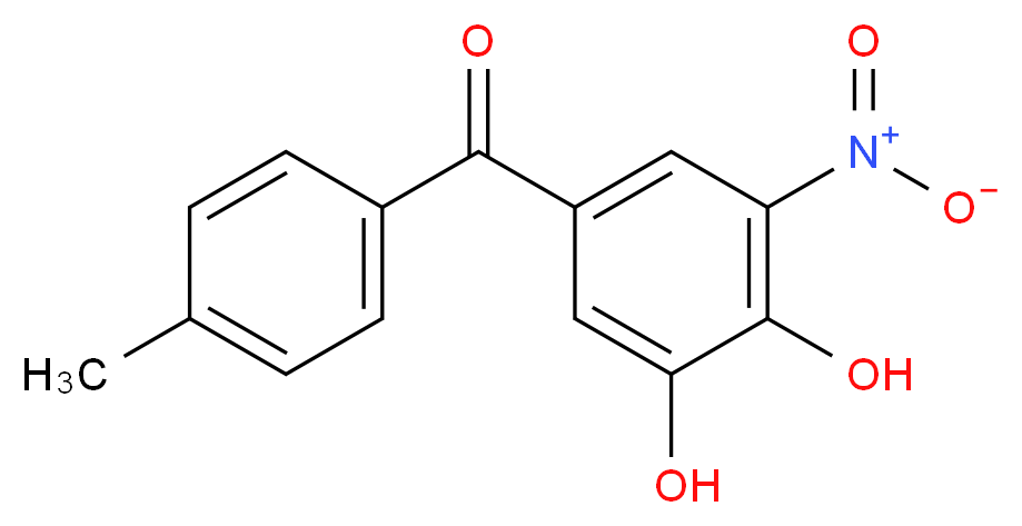 5-(4-methylbenzoyl)-3-nitrobenzene-1,2-diol_分子结构_CAS_134308-13-7