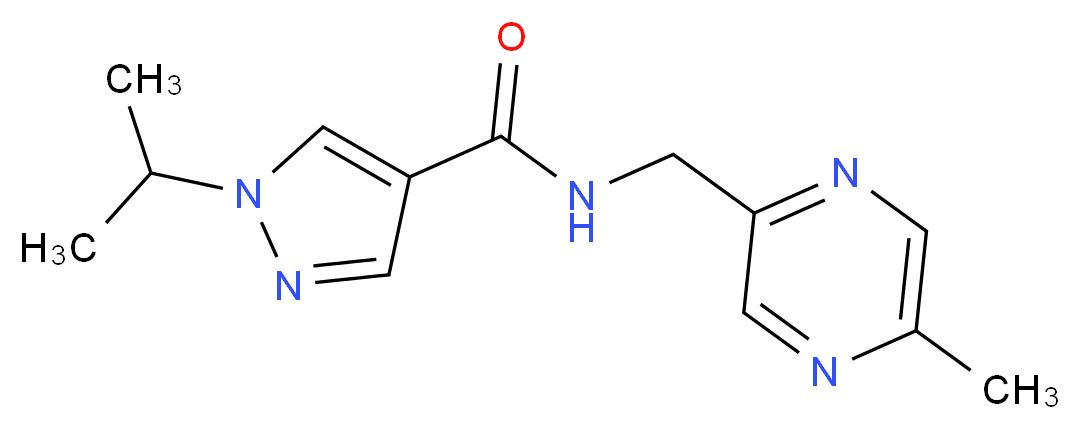 1-isopropyl-N-[(5-methyl-2-pyrazinyl)methyl]-1H-pyrazole-4-carboxamide_分子结构_CAS_)