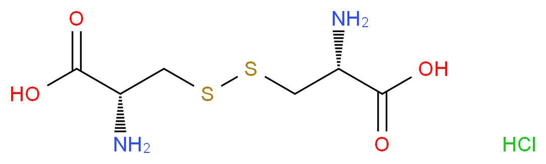 (2R)-2-amino-3-{[(2R)-2-amino-2-carboxyethyl]disulfanyl}propanoic acid hydrochloride_分子结构_CAS_34760-60-6